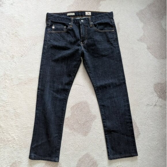 AG Adriano Goldschmied The Matchbox Slim Straight Dark Wash Jeans size 34 - Picture 1 of 6